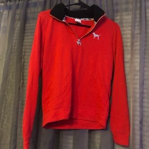 Red Quarter Zip from VS PINK